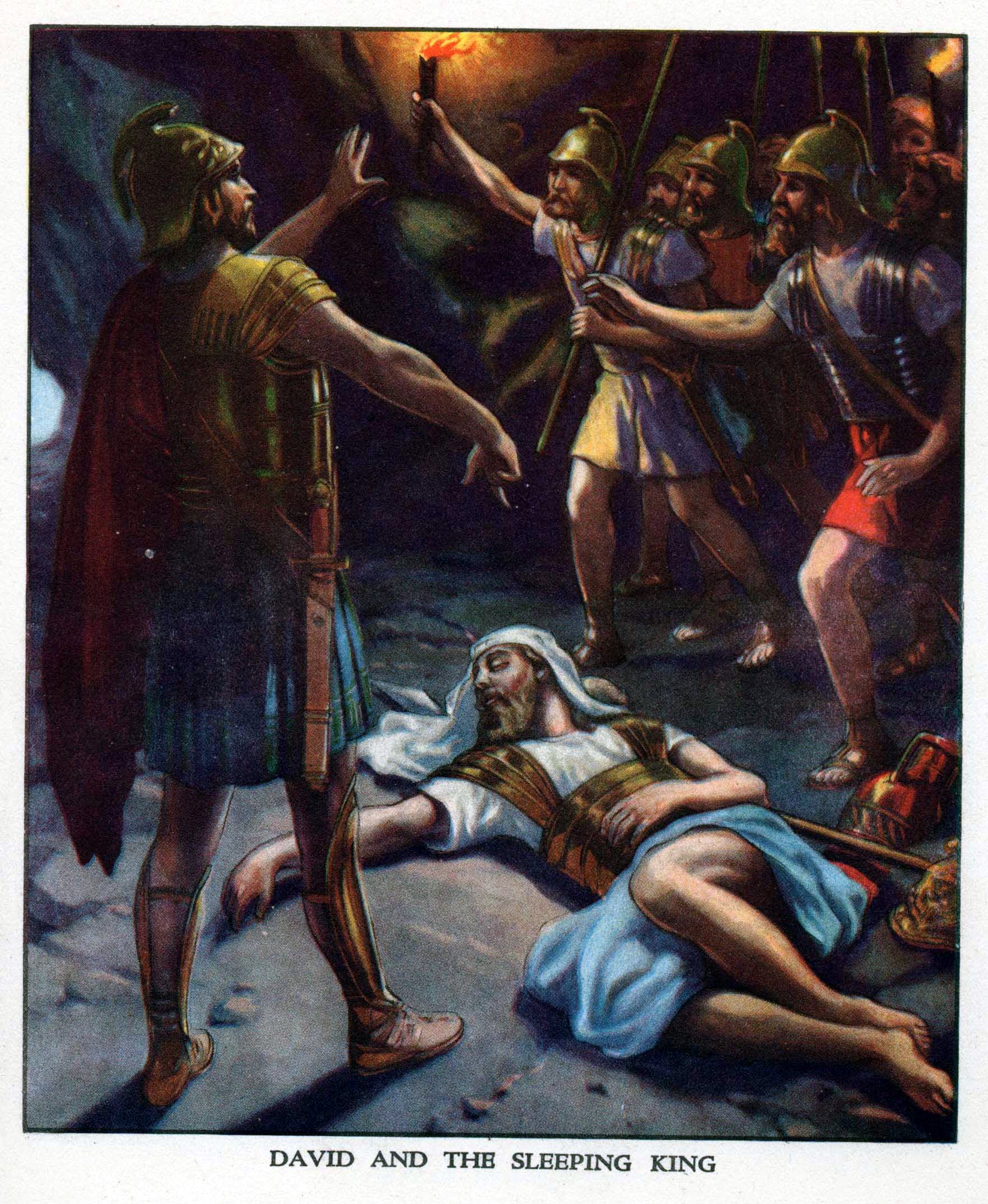 David Spares Sleeping King Saul